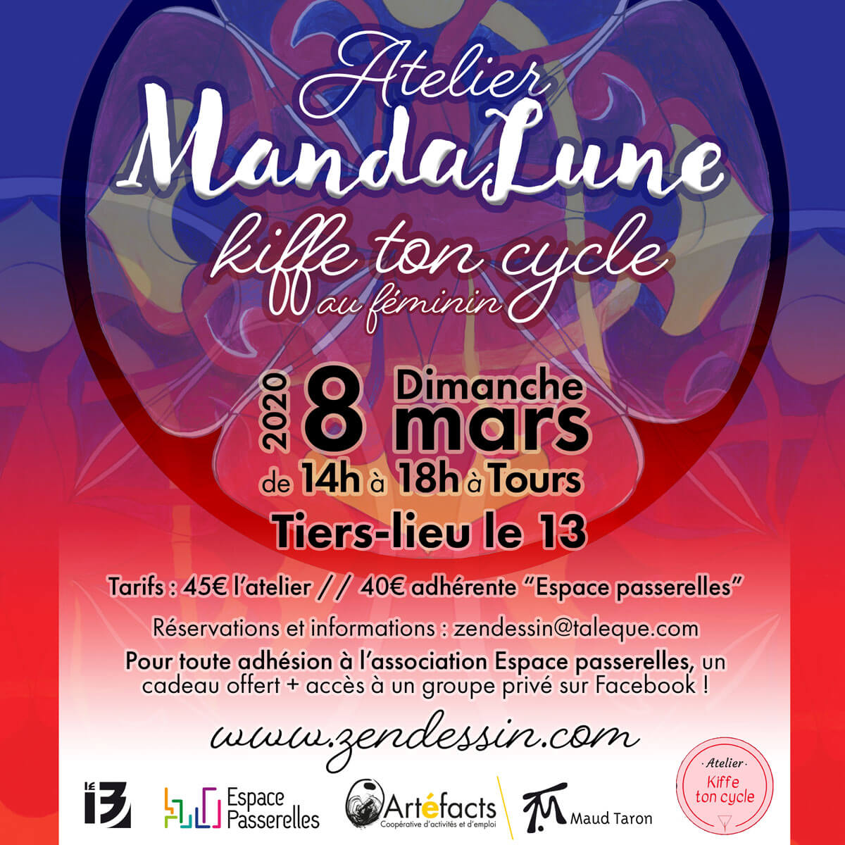 Atelier MandaLune au féminin” (kiffe ton cycle) avec Maud Taron