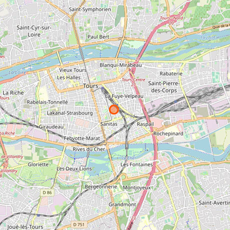 L'adresse sur une carte OpenStreetMap